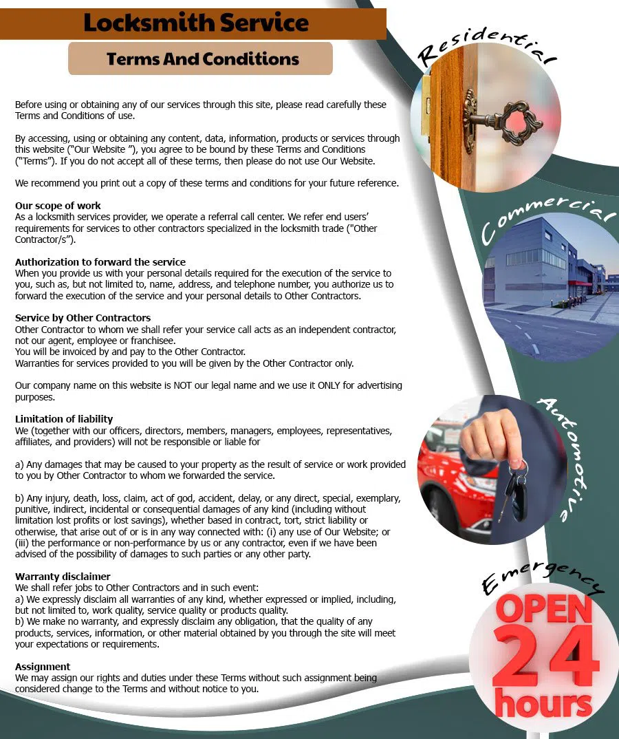 Interstate Locksmith Shop Fort Myers, FL 239-970-4308 - Terms-and-conditions